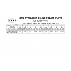 STD SKATES STARLIGHT LITE INLINE FIGURE SKATING COMPLETE BASE - STD